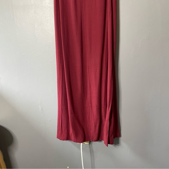 Old navy Burgundy Sleeveless midi Dress size small - Picture 3 of 10